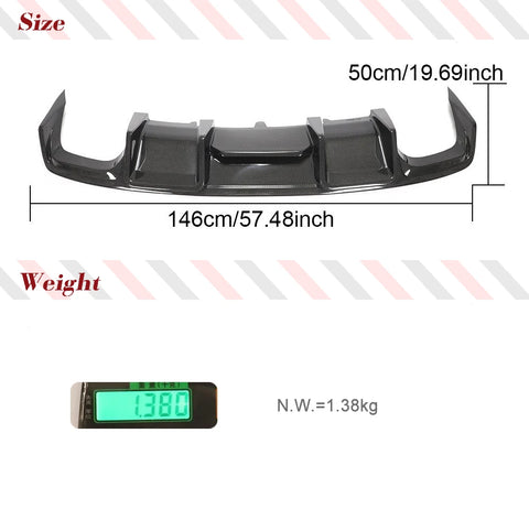 Carbon Fiber Rear Bumper Diffuser Lip Spoiler for Audi S4 Sedan 4 Door 2013 - 2016 B8.5 Car Rear Bumper Diffuser Lip Spoiler