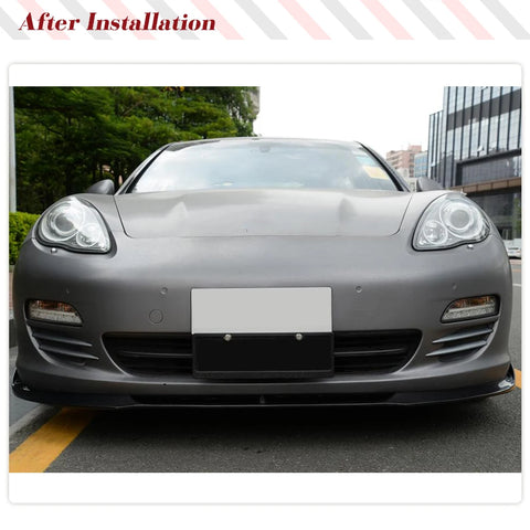 Car Front Bumper Lip Spoiler for Porsche Panamera 2010-2013 Carbon Fiber Car Racing Spoiler Front Bumper Spoiler 3PCS Body Kits