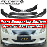 For Infiniti G25 G37 2004-2013 Carbon Fiber Car Front Bumper Splitter Spoiler Lip Diffuser Bumper Guard G25 G37 Lip Body Kit