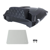 High quality ABS plastic Universal storage box trunk Tail Box Case Trunk  w/ Backrest Pad For Harley Touring Models 1997-2024