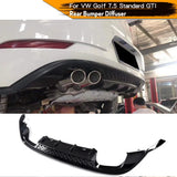 Black PP Rear Bumper Lip Spoiler Diffuser for Volkswagen VW Golf 7 7.5 MK7 Standard And GTI 2017 2018 2019 Four Outlet