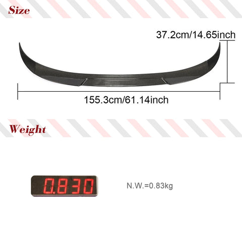 Car Rear Trunk Raing Spoiler for Volkswagen VW Arteon CC Hatchback 2019UP Real Carbon Fiber Rear Boot Lid Highkick Wing Lip