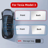 Upgrade Ice Crystal Sunroof Sunshade For Tesla Model 3 Highland 2024-2017 Car Sun Visor For Model Y 23-21 Interior Accessories