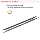 Car Side Skirt Extension Lip Spoiler Body Kits Guards For Ford Mustang GT 2015-2022 Carbon Fiber Side Skirts Extension Spoiler