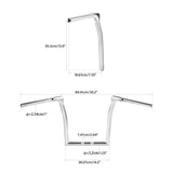 14" Ape Hanger Bar 1-1/4" Handlebar For Harley Road Glide FLTRX FLTRXS 2015-2023