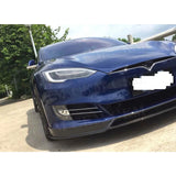 Carbon Fiber Front Lip Spoiler Head Bumper Guard for Tesla Model S 70D P85D 90D P100D Sedan 4 Door 2012-2017 R Style