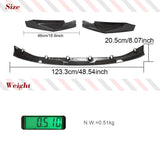 Car Front Bumper Lip Chin Spoiler for BMW 3 4 Series G80 M3 G82 G83 M4 2021 2022 Replacement Front Bumper Lip Apron Dry Carbon