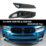 Carbon Fiber Car Front Bumper Fog Lamp Trim Cover Fog Lamp Sticker Cover Frame Trim for BMW 2015 - 2018 F85 X5M F86 X6M