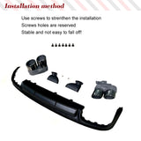 Car Rear Body Kits Rear Bumper Diffuser Lip For Audi A7 Sline Quattro Sportback 4 Door 2019 2020 Non S7 with Exhaust Tips PP