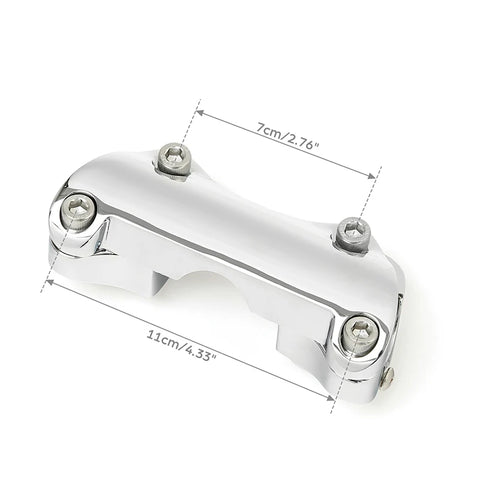 Motorcycle 1" Handlebar Risers Top Clamp For Harley Touring Road King Street Electra Glide 1988-2023 2020 2019 Aluminum