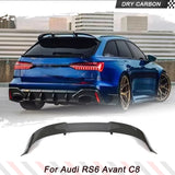 Dry Carbon Rear Roof Spoiler Top Window Wing Fit for Audi RS6 Avant Wagon C8 2020-2022 Car Rear Racing Roof Spoiler Wing Lip