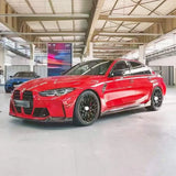 Dry Carbon Fiber Side Skirt Extensions Spoiler Rocker for BMW 3 Series G80 M3 Sedan 2021+ Side Skirts FRP Car Decoration