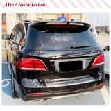 For Mercedes W166 GLE350 GLE43 AMG 2015-2018 Real Carbon Fiber Car Rear Roof Racing Spoiler Wing Rear Boot Lid Highkick Wing Lip