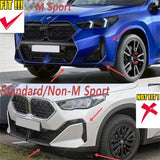 Gloss Black M35i Style Front Bumper Splitter Lip Spoiler Diffuser For BMW X2 iX2 U10 20i 20d 18d M Sport 2024 2025 Tuning