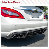 Car Rear Racing Diffuser for Mercedes Benz CLS Class W218 CLS550 Sport CLS63 AMG Sedan 2011-2014 Carbon Fiber Spoiler Body Kits