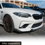 Carbon Fiber Front Bumper Lip Spoiler Splitters for BMW F87 M2 Competition M2C Coupe 2018 2019 Car Front Lip Chin Apron Body Kit