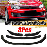 Front Bumper Splitter Lip Diffuser Chin Guard For VW For Golf 6 MK6 GTI 2010 2012 2013 Front Bumper Lip Spoiler Body Kit