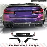 Carbon Fiber Rear Bumper Diffuser Lip Spoiler for BMW 5 Series G30 G38 M-SPORT 2018-2022  Rear Bumper Diffuser Lip Body Kits