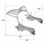 Motorcycle Two Up Mounting Luggage Rack For Harley Softail Low Rider Sport Glide 2018-Up