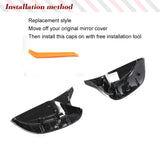 Carbon Fiber Car Mirror Cover for Infiniti Q50 2014-2020 Q60 Q70 QX30 QX50 2015-2020 Car Rearview Side Mirror Cover Replacement