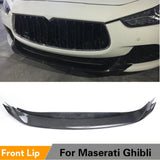 Carbon Fiber/FRP Front Bumper Lip Spoiler for Maserati Ghibli Base and S and S Q4 Sedan 4-Door 2014-2017 Bumper Guard Splitters
