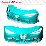 Carbon Fiber / FRP Car Front Bumper Lip Spoiler Splitters for Alfa Romeo Giulia Sport 2016 2017 2018 Front Bumper Lip