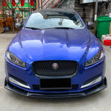 Front Lip Spoiler Apron For Jaguar XF 2008-2014 ABS Gloss Black Head Bumper Chin Shovel Guard Car Styling Carbon