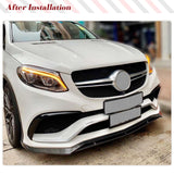 Carbon Fiber Front Bumper Lip for Mercedes Benz GLE Class C292 GLE63 AMG Coupe 2015-2019 Front Chin Spoiler Splitter Protector