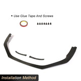 Carbon Fiber Car Front Bumper Lip Spoiler for Porsche 718 Cayman Boxster 2-Door 2016-2018 Front Lip Chin Apron Guard Body Kits