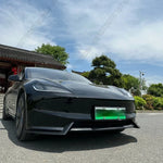 Car Front Bumper Lip Chin Diffuser Body Kits Spoiler Deflector Tuning ABS Accessories Black For Tesla Model 3 Highland 2024
