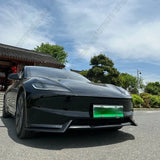 Car Front Bumper Lip Chin Diffuser Body Kits Spoiler Deflector Tuning ABS Accessories Black For Tesla Model 3 Highland 2024