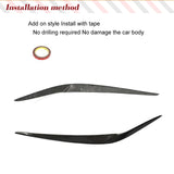 For BMW G01 X3 2018 2019 Dry Carbon Fiber Car Headlight Eyebrow Eyelid Cover Trims Stickers Car Styling Headlight EyeLid Cover