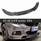 For BMW 3 GT Series F34 Carbon Fiber Car Front Bumper Diverter Spoiler Diffuser Front lip chin Car Accessories upgraded body kit