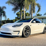 Carbon Fiber Car Bumper Extension Lip Side Skirt for Tesla Model 3 Sedan 4 Door 2017-2022 Side Skirts Door Bumper Lip Protector