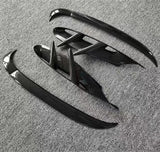 For Porsche Taycan 2020-2022 Front Bumper Fog Light Spoiler Lip Carbon Fiber Side Air Vent Intake Frame Cover Trim Splitter Kit