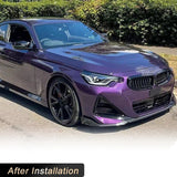 Real Carbon Fiber Front Bumper Lip Splitters For BMW 2 Series G42 M220i M Sport 2-Door 2022 2023 Front Lip Chin Guard Protector
