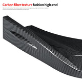 Car Front Bumper Lip Body Kit Chin Guard Diffuser Cover Deflector ABS Accessories Carbon Fiber Look For Peugeot 408 2010-2013