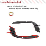 Cabon Car Canards For Audi A6 C7.5 Sline S6 2015 - 2018 Car Front Bumper Air Vent Fender Trim Splitters FRP Black Fins