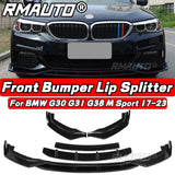 4Pcs/Set G30 Front Lip Car Front Bumper Splitter Lip Spoiler Diffuser Guard Cover For BMW G30 G31 G38 M Sport 2017-2023 Body Kit