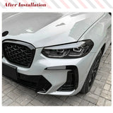 Car Front Canards For Bmw X3 G0 ix3 2021-2023 X4 G02 Lci Front Body Kits Splitter Car Fog Lamp Trim Cover