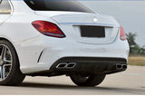 W205 Tuning Diffuser For Mercedes Benz W205 C Class AMG Sedan Diffuser C200 Edition 1 2015 2016 2018