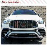 Real Carbon Fiber Car Front Fins Air Vent Cover Fit For Benz W167 GLE450 GLE63 GLE53 Coupe Front Air Vent Cover Fin Canards