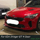 For Kia Stinger GT 2018-2023 Front Bumper Spoiler Lip Lower Body Kit Diffuser Splitter Tuning Guard Black Style Car Accessories