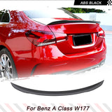 For Mercedes-Benz  A-Class W177 V177 A160 A180 A200 A220 A250 A35 AMG Saloon 2019UP ABS Boot Spoiler Lid Performance Wing Lip