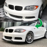 E82 E87 E88 Front Bumper Lip Splitter Spoiler For BMW 118i 120i 120d 123d 125i 125se 128i 135i 2007-2013 Guard Tuning Diffuser
