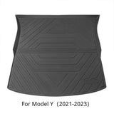 For Tesla Model 3 Y Rear Trunk Mat TPE Car Cargo Liner Pads Waterproof Protective Trunk Storage Mats Modely Car Accessories 2023