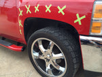Painted for Silverado Standard & Long Bed Set of 4 Fender Flares 2007-2013