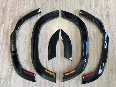 6pcs Gloss Black Widening Wheel Fender Trim Kit Eyebrow accessories with LED Lights fit for Land Rover Defender 110 2020-2025