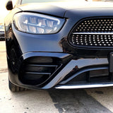 Car Front Bumper Lip Spoiler Grille Cover Trim Car Accessories Black For Mercedes-Benz E Class W213 E200 E260 E300 2021