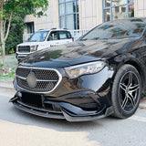 For Mercedes Benz E Class W214 E260 E300 AMG 2024+ Front Bumper Splitter Lip Chin Spoiler Diffuser Bodykit Protector Accessories